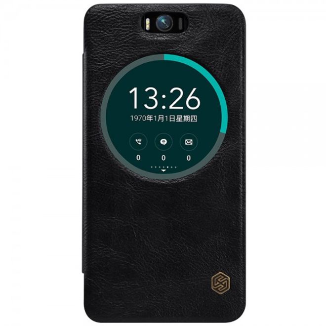 Nillkin - Asus Zenfone Selfie Handyhülle - Cover aus Leder - Qin Series - Smart View - schwarz