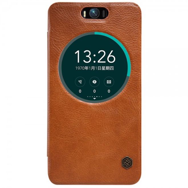Nillkin - Asus Zenfone Selfie Handyhülle - Cover aus Leder - Qin Series - Smart View - braun