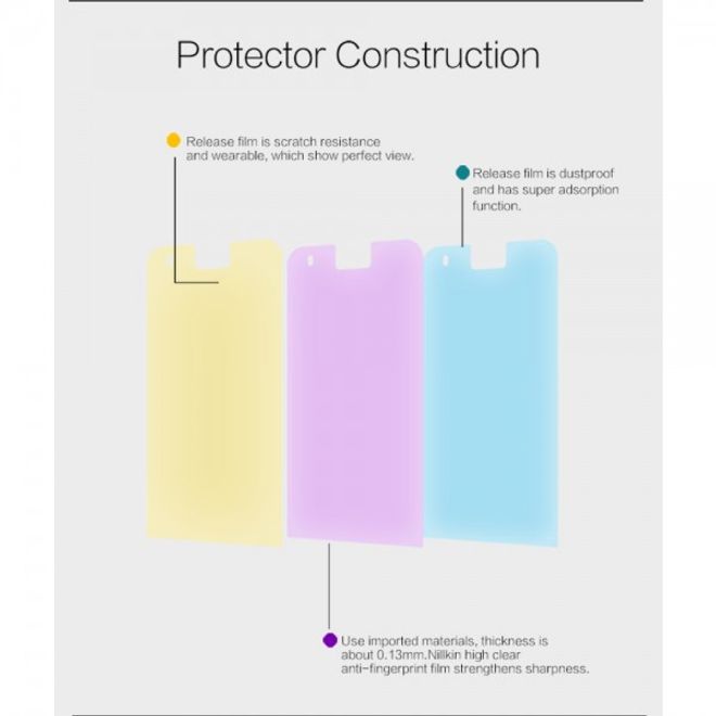 Nillkin - Asus Zenfone Selfie Schutzfolie - mit Anti-Fingerabdruck Beschichtung - klar