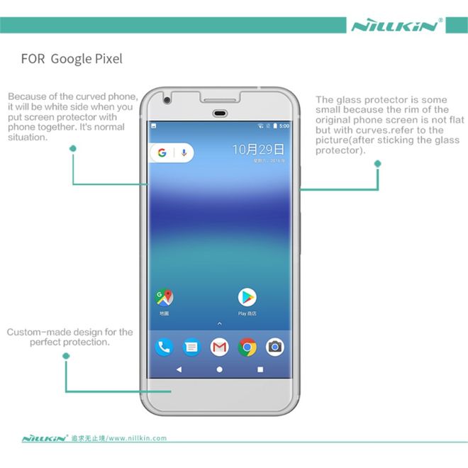 Nillkin - Google Pixel Schutzfolie - mit Anti-Fingerabdruck Beschichtung - HD klar