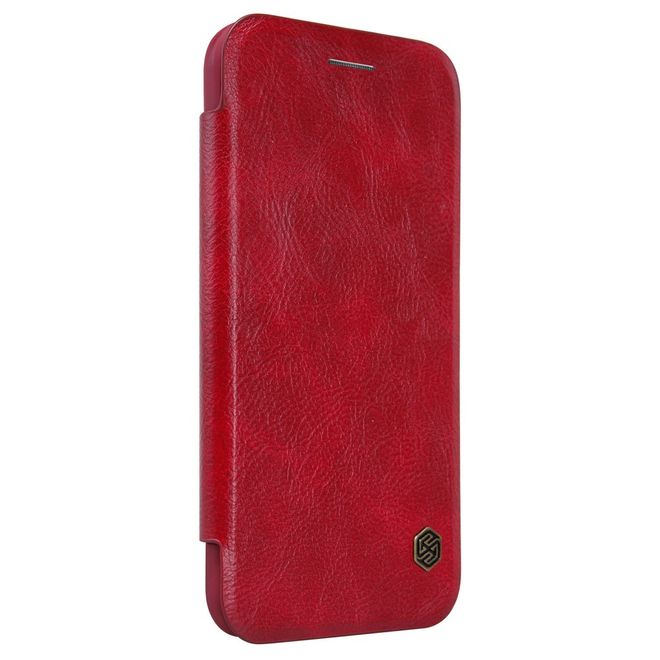 Nillkin - Handyhülle für Google Pixel - Case aus Leder - Qin Series - rot