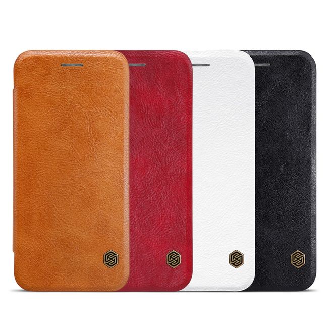 Nillkin - Handyhülle für Google Pixel - Case aus Leder - Qin Series - rot