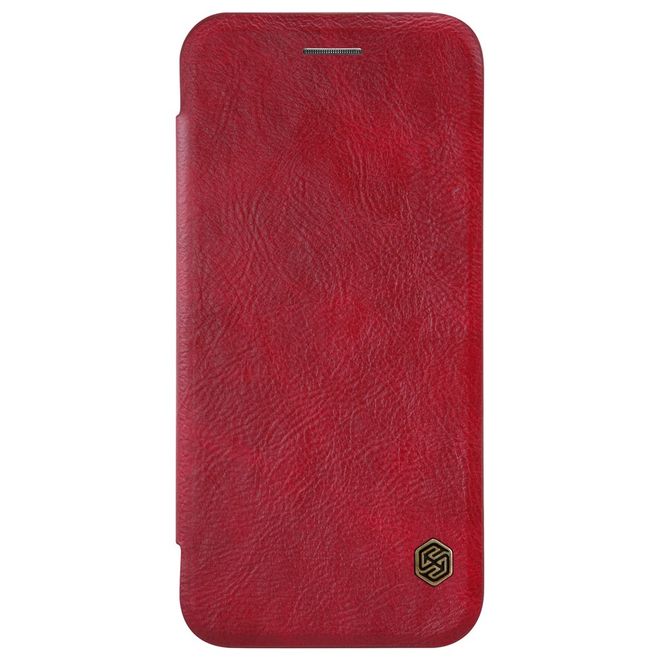 Nillkin - Handyhülle für Google Pixel - Case aus Leder - Qin Series - rot