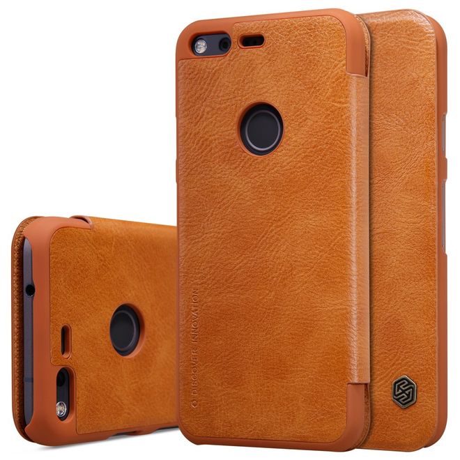 Nillkin - Handyhülle für Google Pixel XL - Case aus Leder - Qin Series - braun