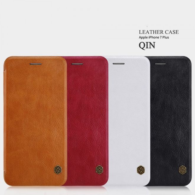 Nillkin - iPhone 8 Plus / 7 Plus Hülle - Case aus Leder - Qin Series - mit Kreditkartenslots - schwarz