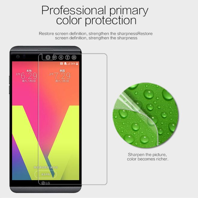 Nillkin - LG V20 Schutzfolie - mit Anti-Fingerabdruck Beschichtung - HD klar