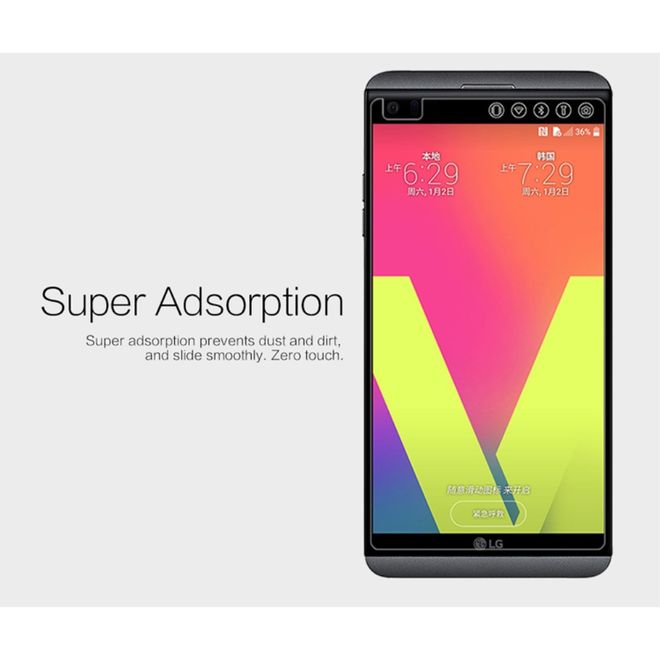 Nillkin - LG V20 Schutzfolie - mit Anti-Fingerabdruck Beschichtung - HD klar