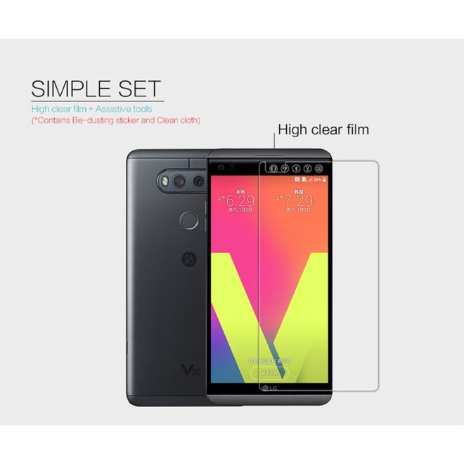 Nillkin - LG V20 Schutzfolie - mit Anti-Fingerabdruck Beschichtung - HD klar