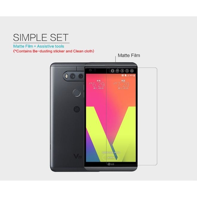 Nillkin - LG V20 Schutzfolie - mit kratzfester Beschichtung - matt