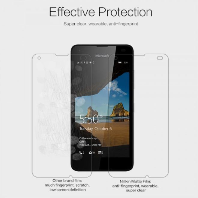 Nillkin - Microsoft Lumia 550 Schutzfolie - mit kratzfester Beschichtung - matt