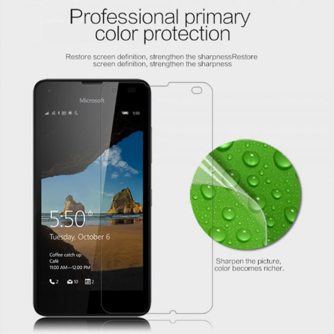 Nillkin - Microsoft Lumia 550 Schutzfolie - mit Anti-Fingerabdruck Beschichtung - superklar