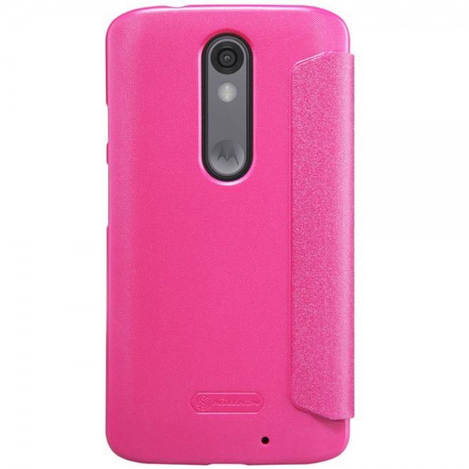 Nillkin - Motorola Moto X Force Hülle - Case aus Leder - Sparkle Series - rosa