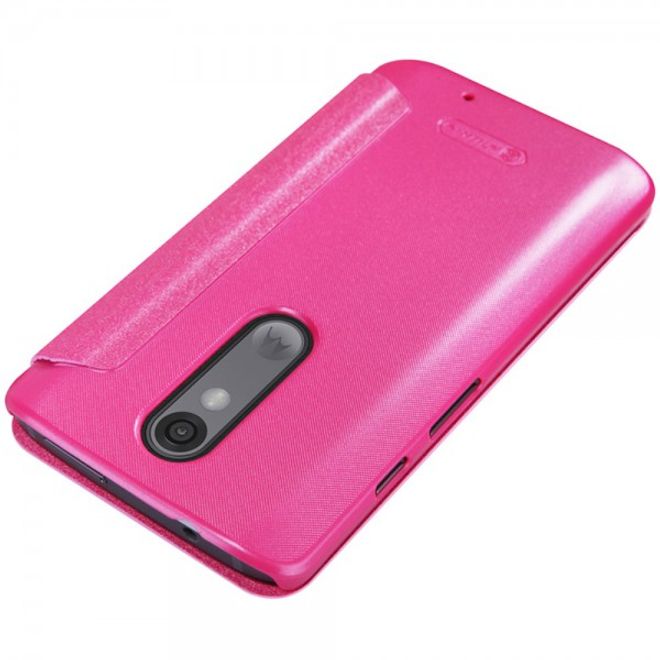 Nillkin - Motorola Moto X Force Hülle - Case aus Leder - Sparkle Series - rosa