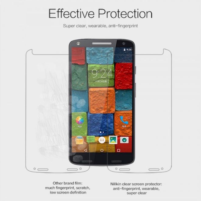 Nillkin - Motorola Moto X Force Schutzfolie - mit Anti-Fingerabdruck Beschichtung - klar