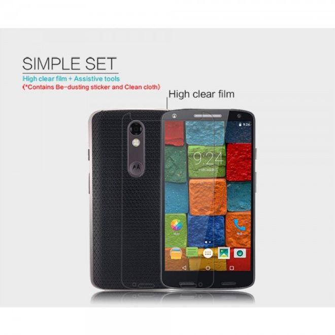 Nillkin - Motorola Moto X Force Schutzfolie - mit Anti-Fingerabdruck Beschichtung - klar