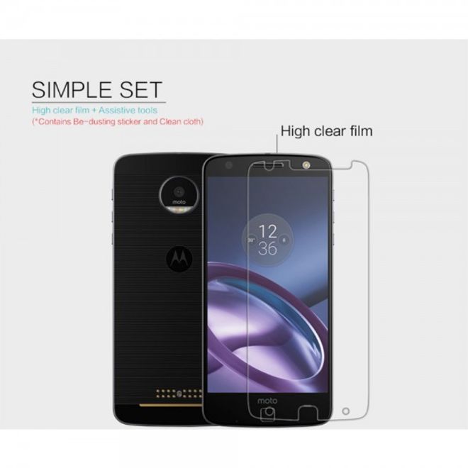 Nillkin - Motorola Moto Z Schutzfolie - mit Anti-Fingerabdruck Beschichtung - klar