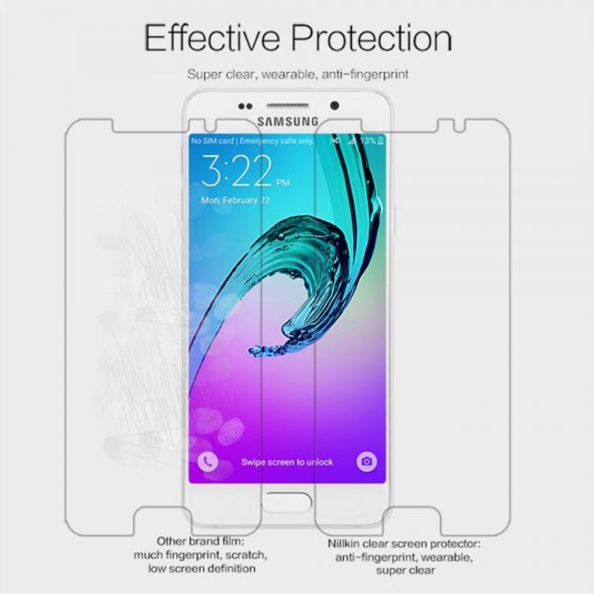 Nillkin - Samsung Galaxy A3 (2016) Schutzfolie - mit Anti-Fingerabdruck Beschichtung - klar