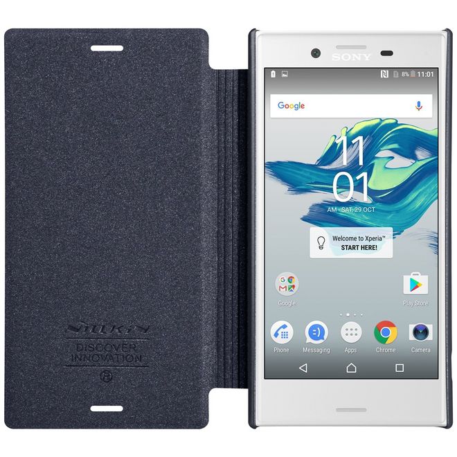 Nillkin - Sony Xperia X Compact Handyhülle - Case aus Leder - Sparkle Series - schwarz