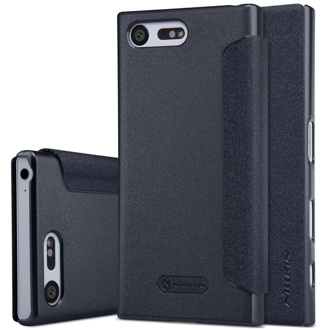 Nillkin - Sony Xperia X Compact Handyhülle - Case aus Leder - Sparkle Series - schwarz