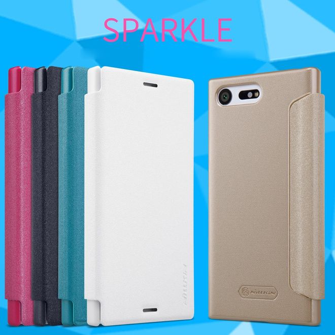Nillkin - Sony Xperia X Compact Handyhülle - Case aus Leder - Sparkle Series - schwarz