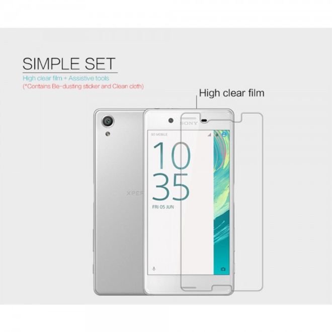 Nillkin - Sony Xperia X Schutzfolie - mit Anti-Fingerabdruck Beschichtung - HD klar