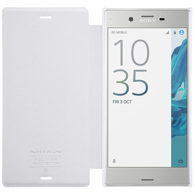 Nillkin - Sony Xperia XZ/XZs Handyhülle - Smart Case aus Leder - Sparkle Series - weiss