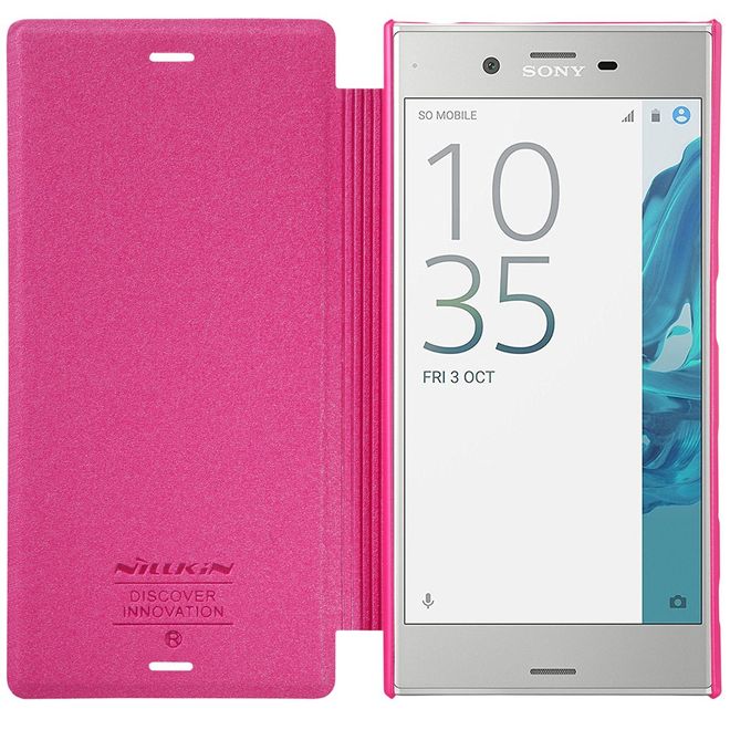 Nillkin - Sony Xperia XZ/XZs Handyhülle - Smart Case aus Leder - Sparkle Series - rosa