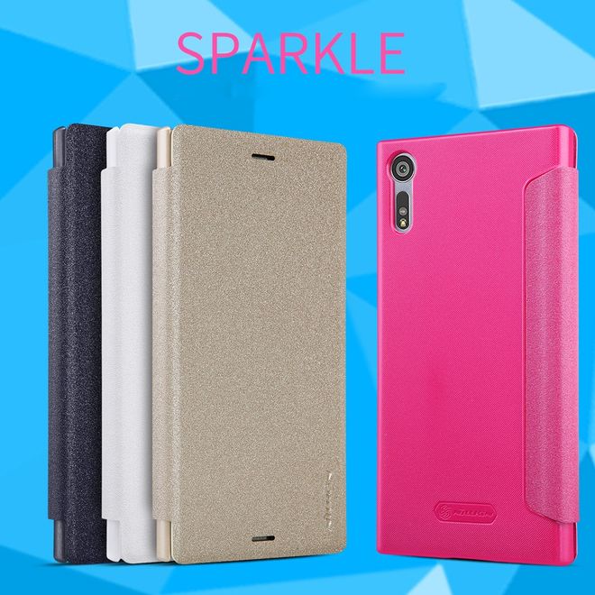 Nillkin - Sony Xperia XZ/XZs Handyhülle - Smart Case aus Leder - Sparkle Series - rosa
