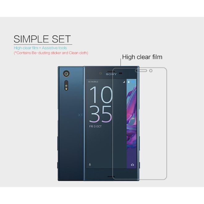 Nillkin - Sony Xperia XZ/XZs Schutzfolie - mit Anti-Fingerabdruck Beschichtung - HD klar