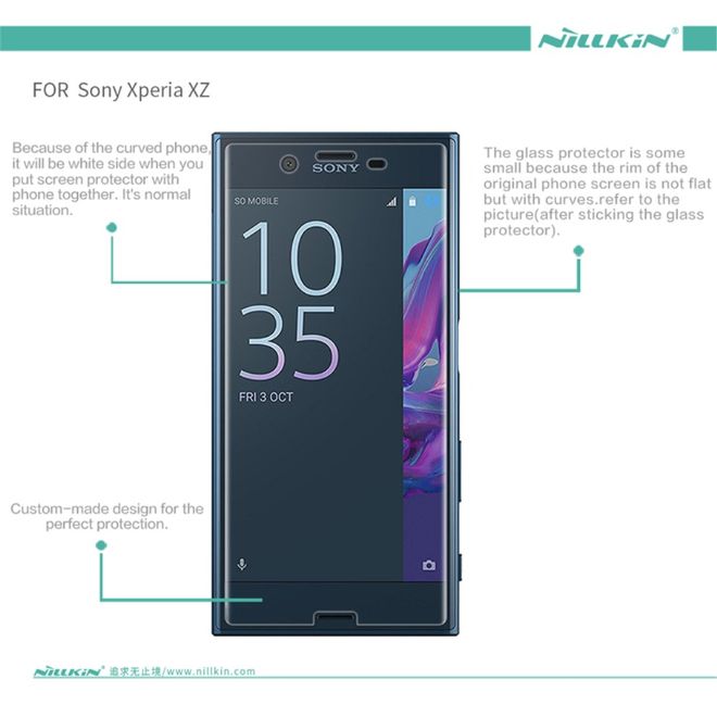 Nillkin - Sony Xperia XZ/XZs Schutzfolie - mit Anti-Fingerabdruck Beschichtung - HD klar