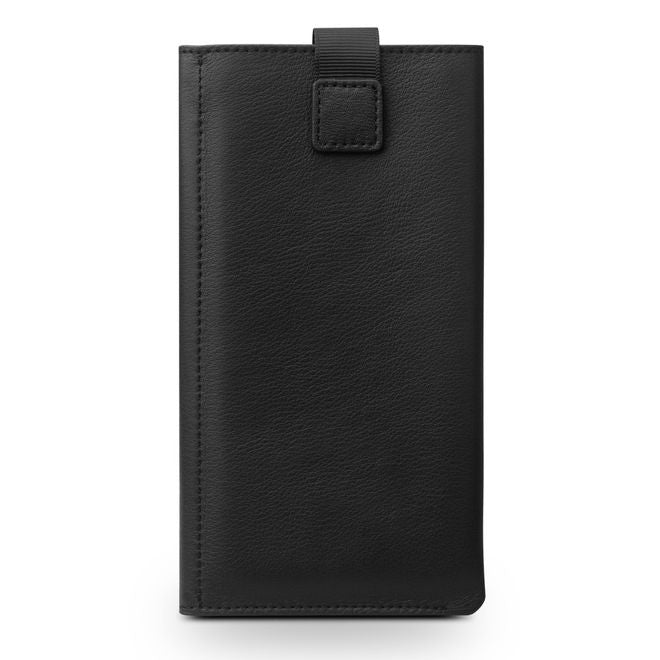 Qialino - iPhone 8 Plus / 7 Plus Handyhülle - Geldbörsenhülle aus Echtleder - mit Kreditkartenslots - schwarz