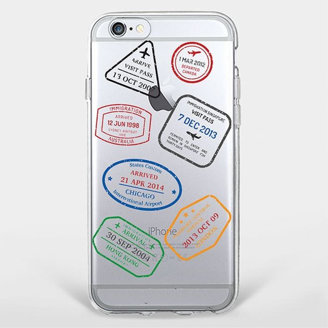 iPhone 6 Plus/6S Plus Phone Case - TPU Soft Case - Travel Stamp