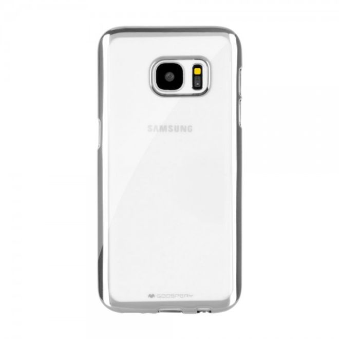Goospery - Gummi Cover für Samsung Galaxy A7 (2016) - Handyhülle aus Gummi - Ring 2 Series - silber