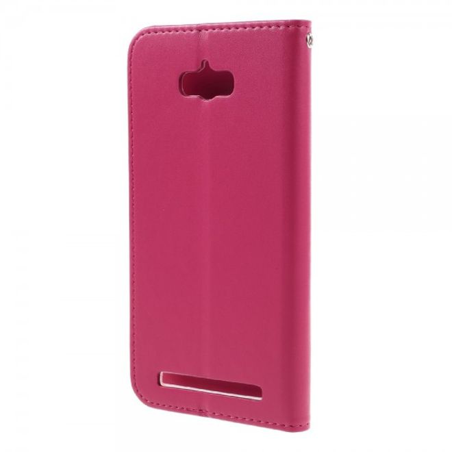 Roar Korea - Asus Zenfone Max Case - Leder Flip Hülle - mit Standfunktion - rosa