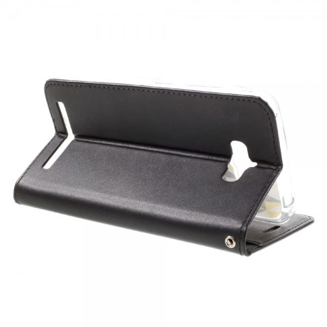 Roar Korea - Asus Zenfone Max Case - Leder Flip Hülle - mit Standfunktion - schwarz