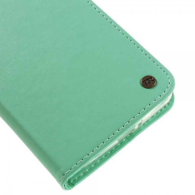 Roar Korea - Asus Zenfone Max Case - Leder Flip Hülle - mit Standfunktion - cyan