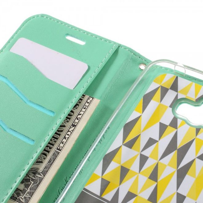 Roar Korea - Asus Zenfone Max Case - Leder Flip Hülle - mit Standfunktion - cyan