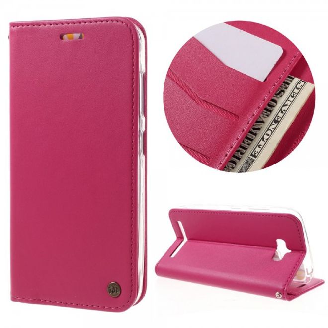 Roar Korea - Asus Zenfone Max Case - Leder Flip Hülle - mit Standfunktion - rosa