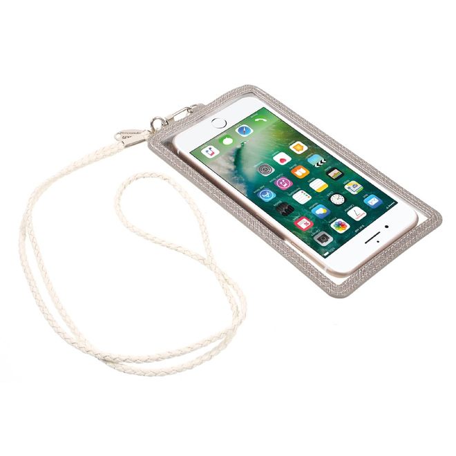 Roar Korea - Handyhülle aus Leder und Plastik - mit Kreditkartenslots - für Smartphones bis 5 Zoll - grau
