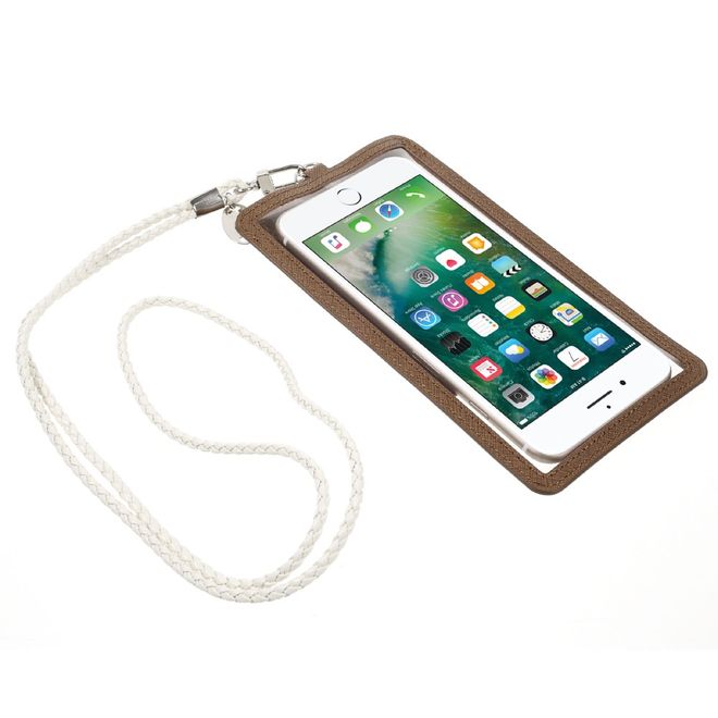 Roar Korea - Handyhülle aus Leder und Plastik - mit Kreditkartenslots - für Smartphones bis 5 Zoll - braun