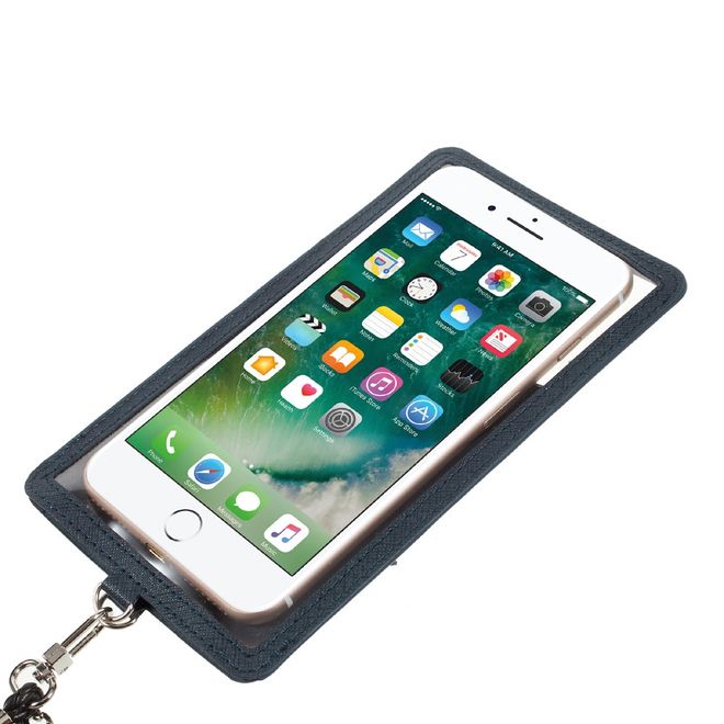 Roar Korea - Handyhülle aus Leder und Plastik - mit Kreditkartenslots - für Smartphones bis 5 Zoll - dunkelblau