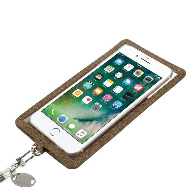 Roar Korea - Handyhülle aus Leder und Plastik - mit Kreditkartenslots - für Smartphones bis 5 Zoll - braun