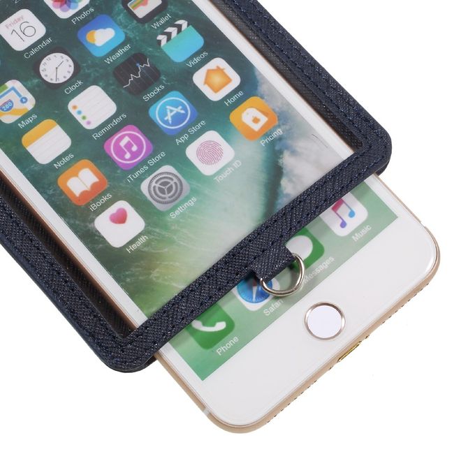 Roar Korea - Handyhülle aus Leder und Plastik - mit Kreditkartenslots - für Smartphones bis 5 Zoll - dunkelblau