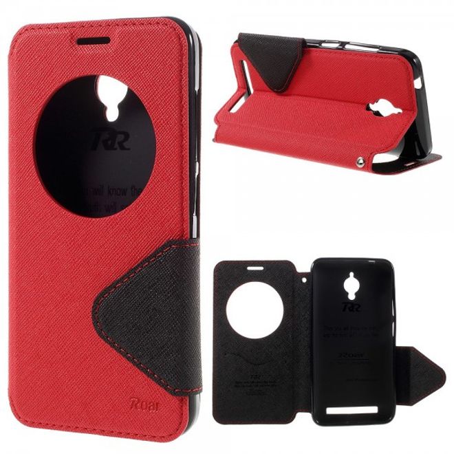Roar Korea - Asus Zenfone Go Hülle - Case aus Leder - Diary View Series - rot