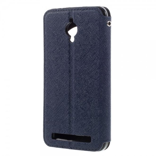 Roar Korea - Handyhülle für Asus Zenfone Go - Case aus Leder - Diary View Series - dunkelblau