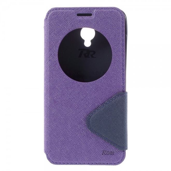 Roar Korea - Handyhülle für Asus Zenfone Go - Case aus Leder - Diary View Series - purpur