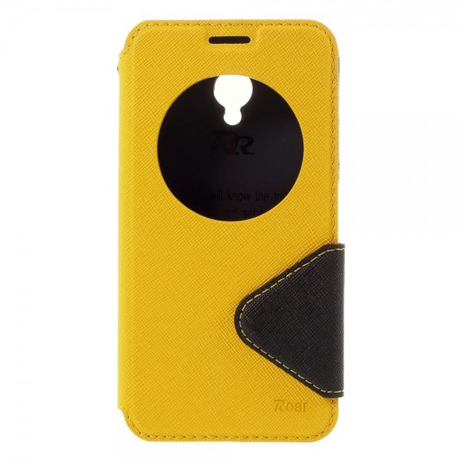 Roar Korea - Handyhülle für Asus Zenfone Go - Case aus Leder - Diary View Series - gelb