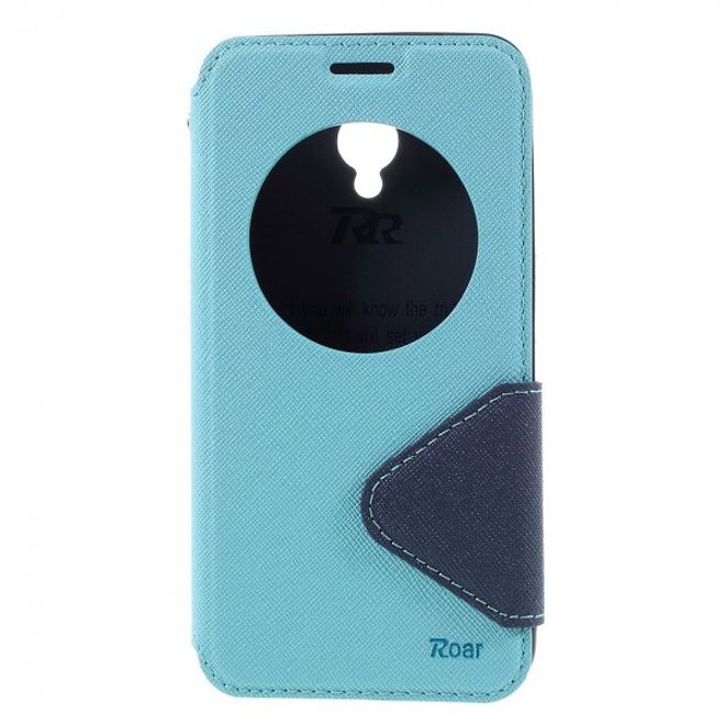 Roar Korea - Handyhülle für Asus Zenfone Go - Case aus Leder - Diary View Series - hellblau