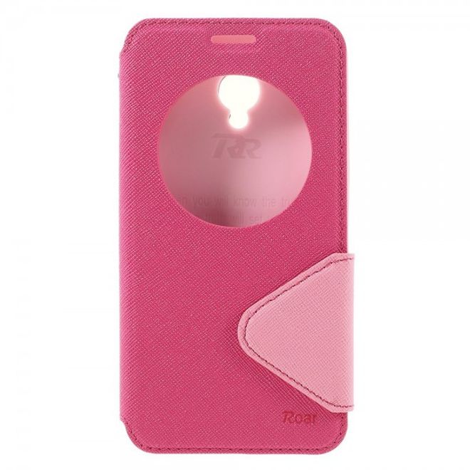 Roar Korea - Handyhülle für Asus Zenfone Go - Case aus Leder - Diary View Series - rosa