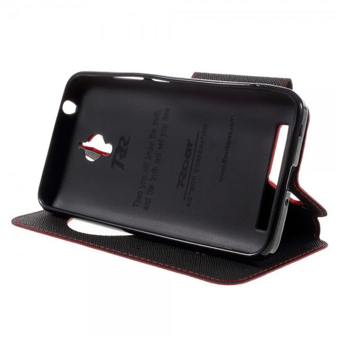 Roar Korea - Asus Zenfone Go Hülle - Case aus Leder - Diary View Series - rot